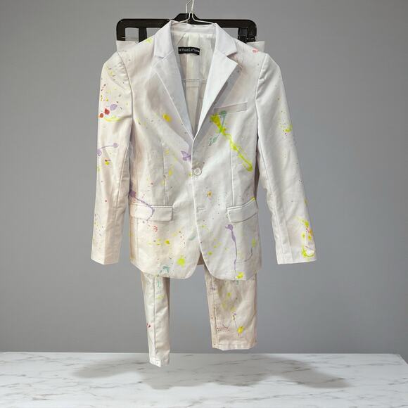 Paint Splatter & Pentagram 2-piece Set Kids Size 12 Years Halloween Costume - Picture 2 of 9